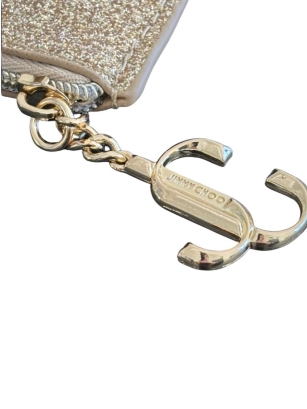 Jimmy Choo Gold Glitter Pouch with Jimmy Choo I Want Choo Empty Bottle - Picture 2 of 2